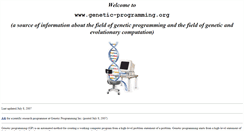 Desktop Screenshot of genetic-programming.org