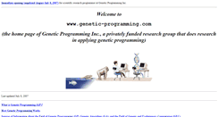 Desktop Screenshot of genetic-programming.com