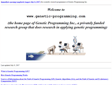Tablet Screenshot of genetic-programming.com